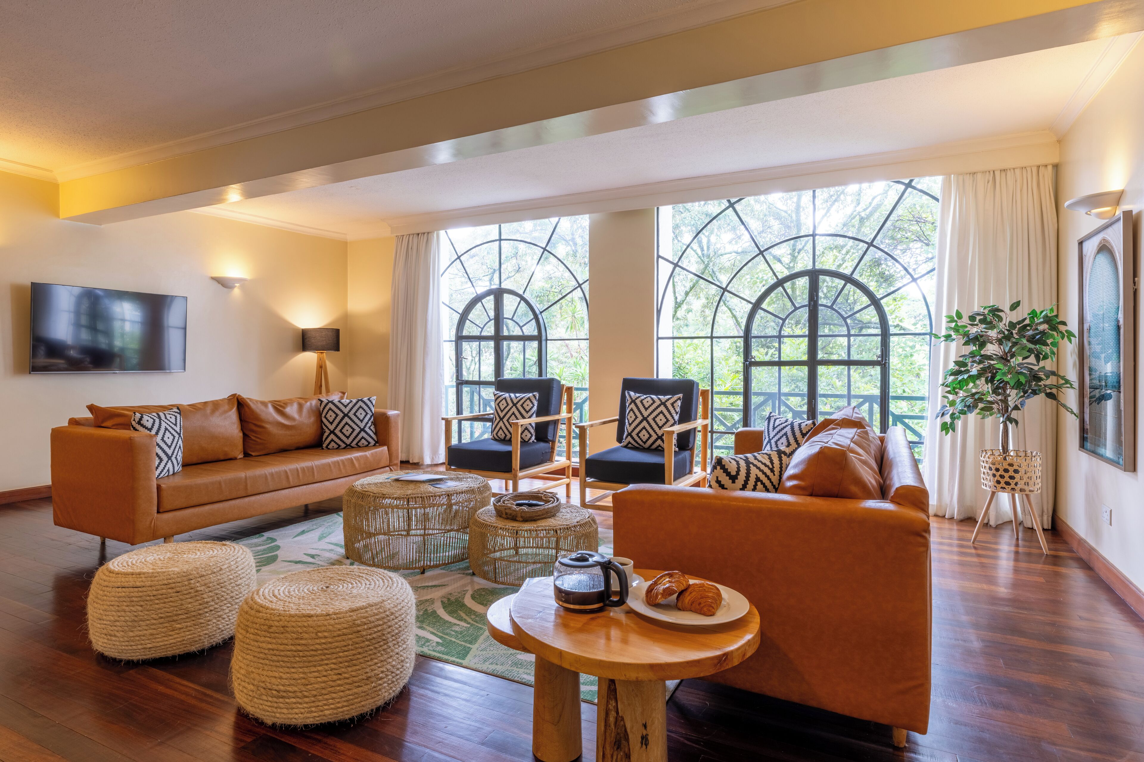 Executive-Stadtwohnung, Balkon, Flussblick | Wohnbereich