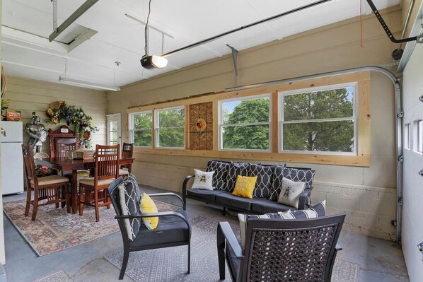 TV, fireplace - Lake Views | Cayuga Wine Trail | Hot Tub | FLX (Seneca Falls)