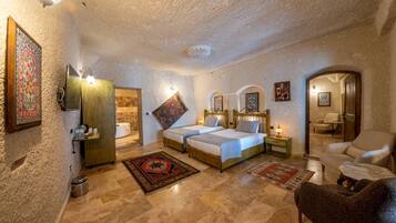 Individually decorated, individually furnished, desk, laptop workspace