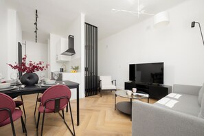 Apartamento, 1 quarto, cozinha | Sala de estar