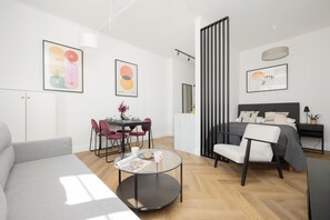 Apartamento, 1 quarto, cozinha | Sala de estar