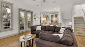 House, Multiple Beds, Patio, Ocean View (Memory Maker) | Living area - 5 Br/4ba~ Heated Community Pool ~gulf Views ~ Freshly Updated ~ Tesla Charger (Santa Rosa Beach)