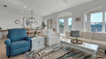 Condo, Multiple Beds, Balcony, Pool View (Seaview Villas A402) | Living area