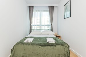 Comfort-Apartment, Balkon | 1 Schlafzimmer, Bügeleisen/Bügelbrett, kostenloses WLAN, Bettwäsche