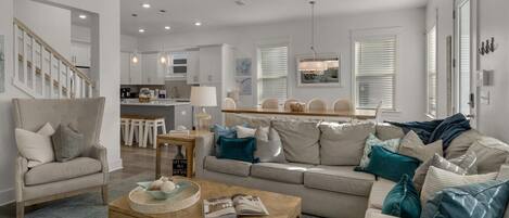 House, Multiple Beds, Balcony, Garden View (Serene Near the Sea) | Living area | 55-inch flat-screen TV with digital channels