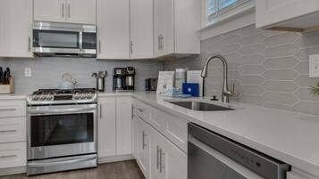 House, Multiple Beds, Balcony, Garden View (Serene Near the Sea) | Private kitchen | Coffee/tea maker