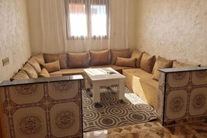 Living area - Furnished apartments for rent in Hay Hassani, Dakhla. (Dakhla)