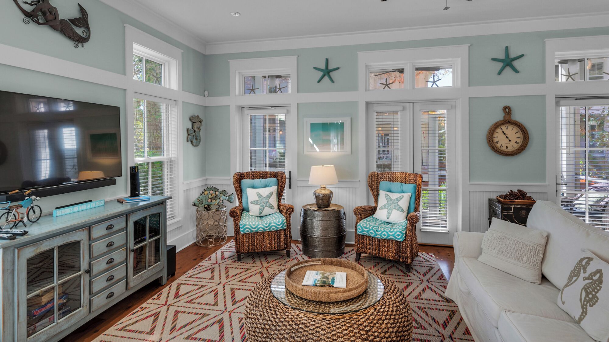 Casa, várias camas, varanda, vista para o jardim (A Whale's Tail) | Área de estar