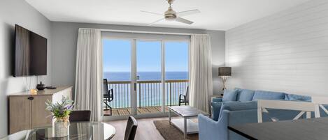 Condo, Multiple Beds, Balcony, Ocean View (Calypso 2-2007) | Living area | 50-inch flat-screen TV with digital channels