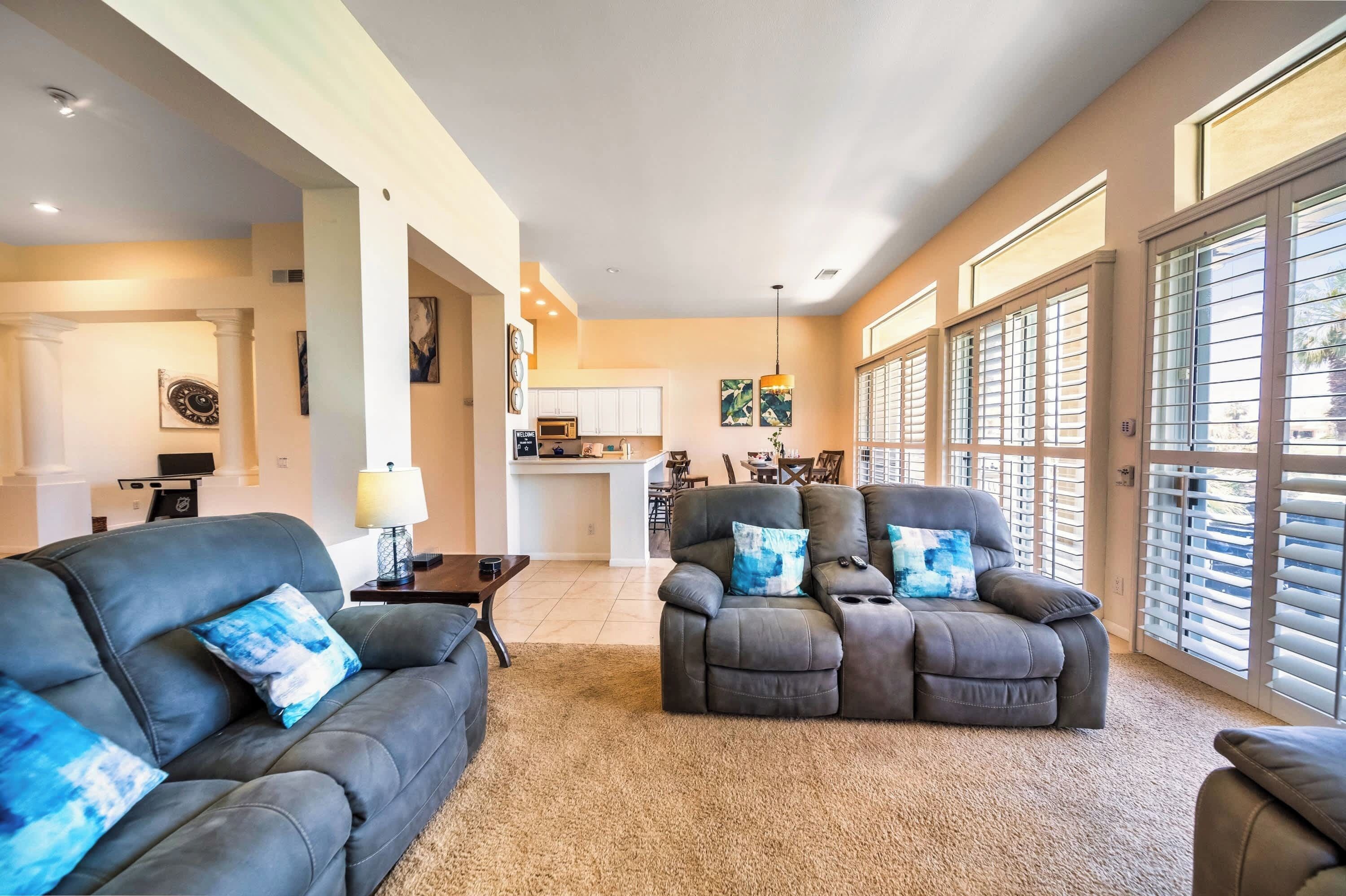 TV, fireplace, DVD player, offices