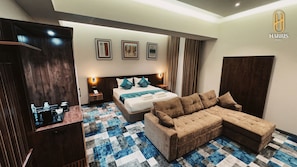 Suíte superluxo | Escrivaninha, espaço de trabalho para notebook, quartos à prova de som