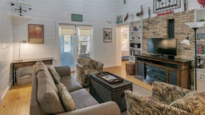 House, Multiple Beds, Patio, Garden View (Bella Vista) | Living area - Beautiful Original Seaside Cottage + Swim & Tennis Club: Sleeps 6 (Santa Rosa Beach)