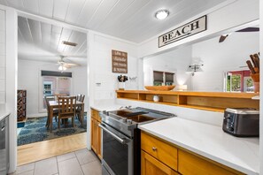 House, Multiple Beds, Patio, Garden View (Bella Vista) | Private kitchen - Beautiful Original Seaside Cottage + Swim & Tennis Club: Sleeps 6 (Santa Rosa Beach)
