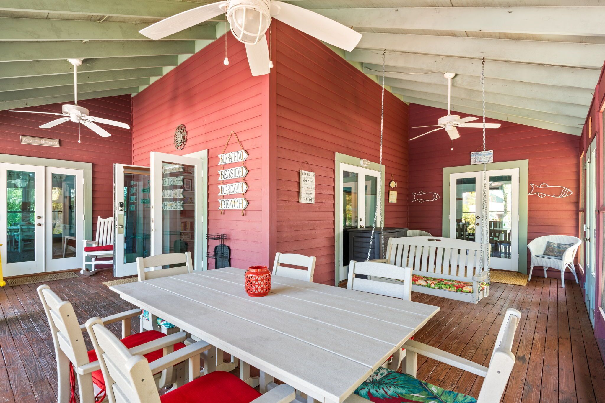 Ferienhaus, Mehrere Betten, Terrasse, Gartenblick (Bella Vista) | Speisen im Freien