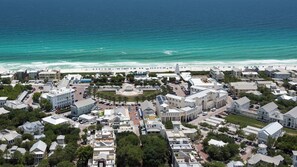 Aerial view - Beautiful Original Seaside Cottage + Swim & Tennis Club: Sleeps 6 (Santa Rosa Beach)