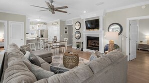 House, Multiple Beds, Patio, Garden View (A Slice of Lime) | Living area - Classic Seagrove Beach Cottage- Minutes to Gulf, Steps to Pool (Santa Rosa Beach)