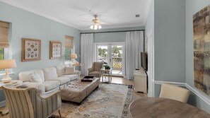 Condo, Multiple Beds, Balcony, Pool View (Seagrove Highlands 2310) | Living area - Coastal Condo for 6 in Seagrove With Pool; 6 Minutes to the Beach (Santa Rosa Beach)