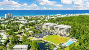 Aerial view - Coastal Condo for 6 in Seagrove With Pool; 6 Minutes to the Beach (Santa Rosa Beach)