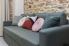 Apartment | Living area | TV - Pireas Jewel New Design Apt w Backyard (Piraeus)