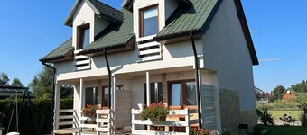 Two-story holiday homes close to the seaside beach