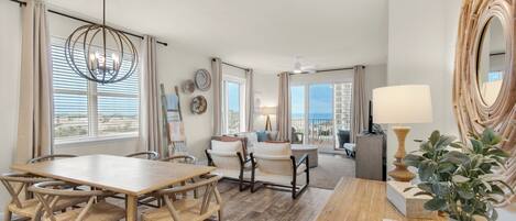 Condo, Multiple Beds, Balcony, Ocean View (Ariel Dunes I Unit 601) | In-room dining