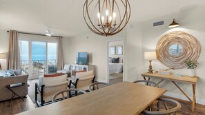 Condo, Multiple Beds, Balcony, Ocean View (Ariel Dunes I Unit 601) | In-room dining - Gulf Views, Amazing Pools and Amenities, Seascape Resort (Miramar Beach)