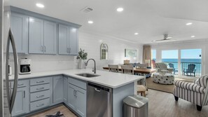 Condo, Multiple Beds, Patio, Ocean View (Destin Seafarer Unit 211) | Private kitchen - Gulf-front in Destin! Community Pool, Minutes to Beach (Destin)