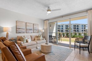 Condo, Multiple Beds, Patio, Pool View (High Pointe Resort 132) | Living area