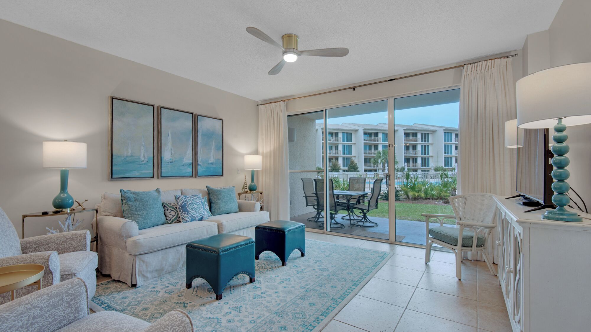 Condo, Multiple Beds, Patio, Pool View (High Pointe Resort 132) | Living area