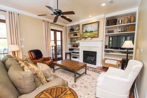 House, Multiple Beds, Pool Access, Pool View (Southern Grounds) | Living area - Large Private Pool & Short Walk to Beach! Outdoor Tv!! (Santa Rosa Beach)