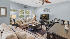 House, Multiple Beds, Patio, Garden View (Little Bird's Nest) | Living area - Blue Mountain Beach - Sleeps 12 - Steps From Pool (Santa Rosa Beach)
