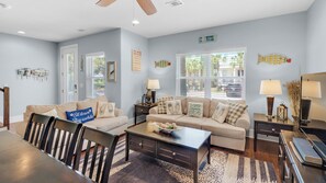 House, Multiple Beds, Patio, Garden View (Little Bird's Nest) | Living area - Blue Mountain Beach - Sleeps 12 - Steps From Pool (Santa Rosa Beach)