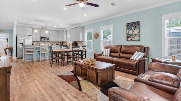 House, Multiple Beds, Patio, Garden View (Boat & Beach) | Living area | 42-inch flat-screen TV with digital channels - Pet Friendly + Great Location for Boating and The Beach! (Santa Rosa Beach)