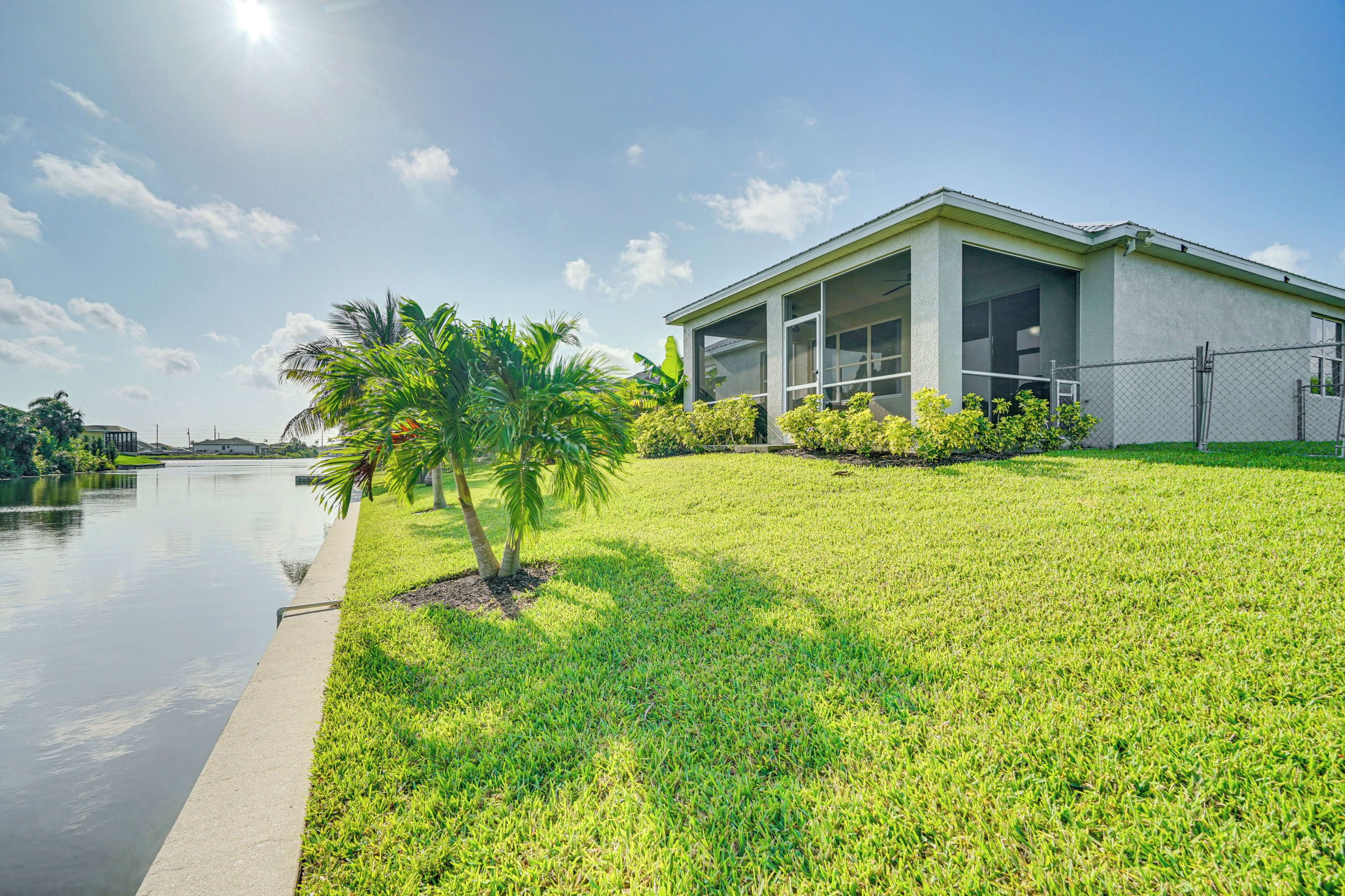 Bright Cape Coral Home w/ Sunroom & Canal Views!