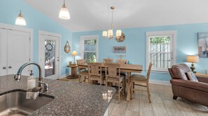 House, Multiple Beds, Patio, Garden View (Sandy Teauxs) | Private kitchen | Dining tables - Pet Friendly! In Panama City Beach; Minutes to Beach & Pier Park (Panama City Beach)