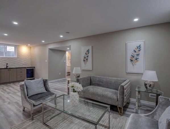 Living area - Basement room of 4 br space near Western university & Fanshawe college (London)