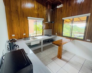 Fridge, microwave, stovetop, coffee/tea maker - Ocaso Deluxe Apartment (Quepos)