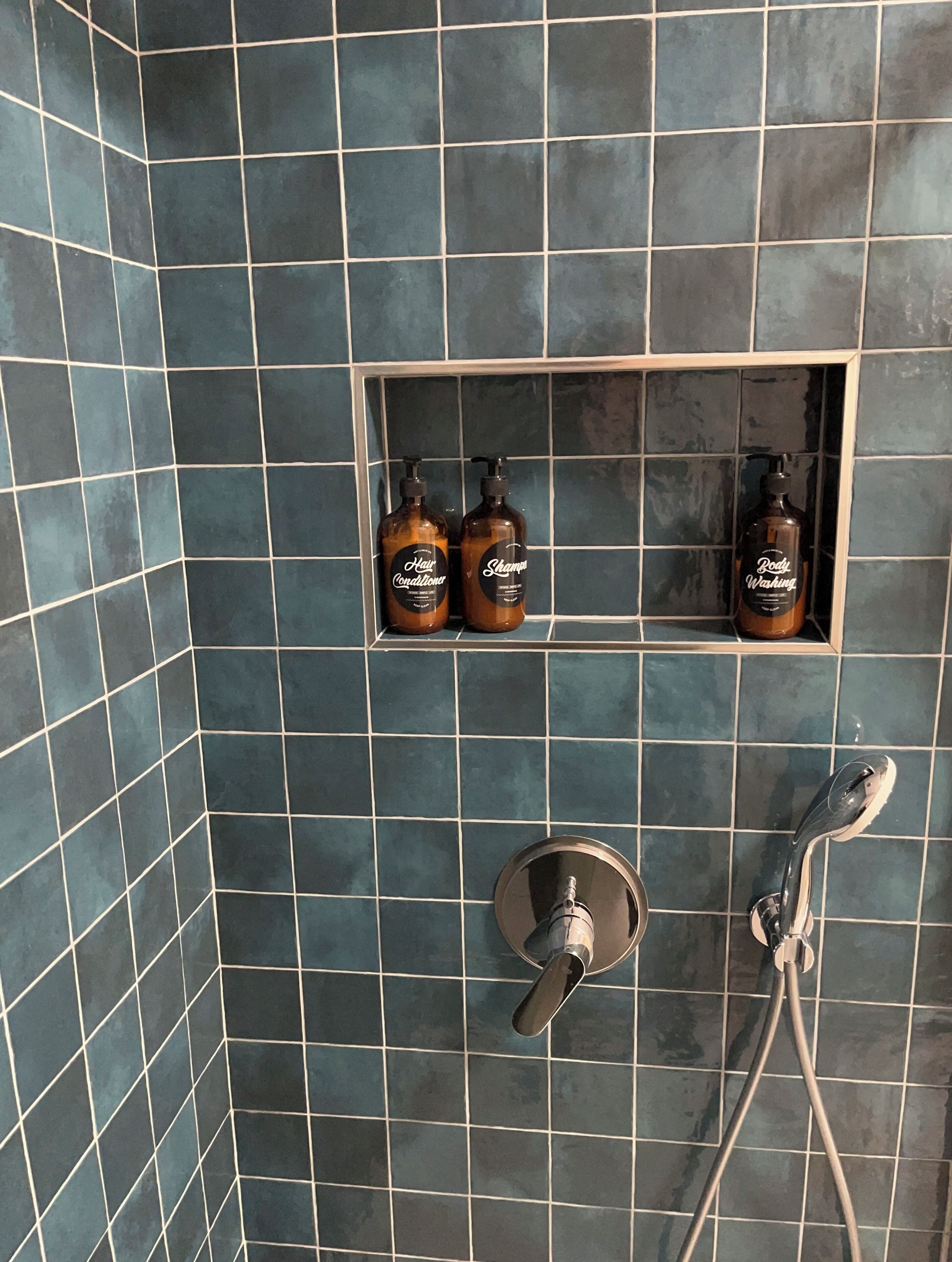 Shower, free toiletries, hair dryer, bathrobes