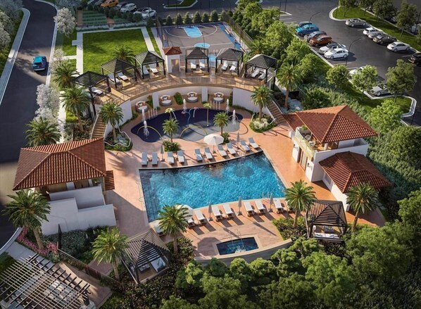 A heated pool