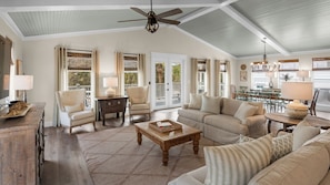 House, Multiple Beds, Pool Access, Pool View (Sage Haven) | Living area - Private Pool in Grayton Beach; 3 Minutes to Beach & Sleeps 14 (Santa Rosa Beach)