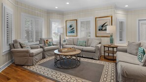 House, Multiple Beds, Pool Access, Pool View (Petit Bonheur) | Living area - Private Pool, 3 Minutes to the Beach, Hidden Oasis in BMB (Santa Rosa Beach)