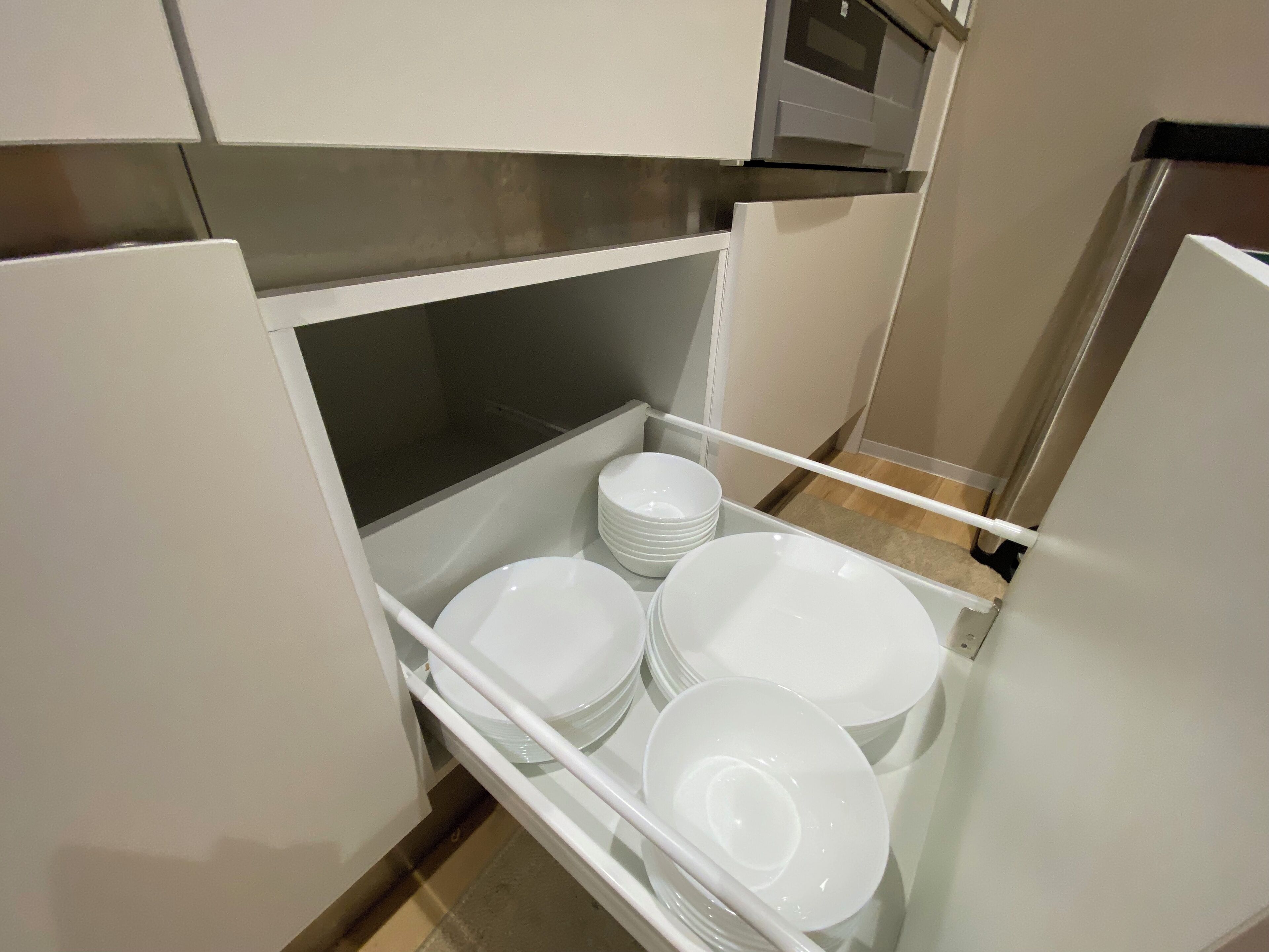 Shared fridge, microwave, oven, stovetop