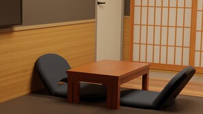 Chambre Double Deluxe, futon japonais, non-fumeur, vue cour intérieure