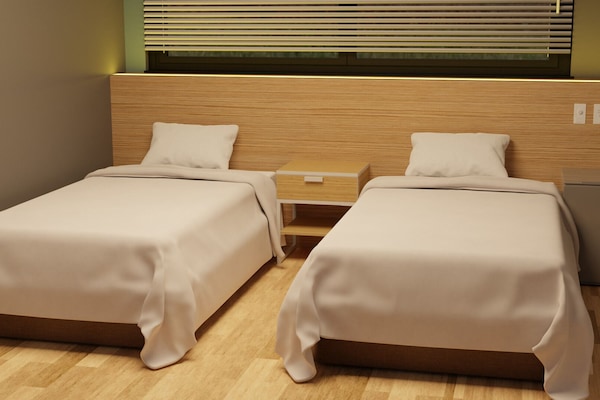 Desk, laptop workspace, soundproofing, free WiFi