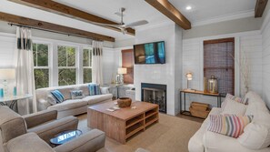 House, Patio, Garden View (Sea Echo + Ocean Park) | Living area - Sleep up to 20 - 2 Homes Side by Side - Gated Community w/ Community Pool! (Santa Rosa Beach)