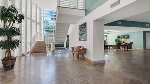 Condo, Multiple Beds, Patio, Pool View (Sterling Shores Unit 314) | Lobby - Spacious 2BR Condo w/ Partial Gulf Views, Pool, Across the Street From Beach! (Destin)