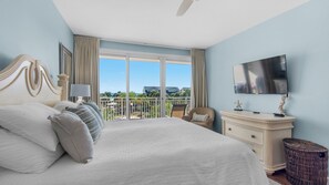 Condo, Multiple Beds, Patio, Pool View (Sterling Shores Unit 314) | 2 bedrooms, individually decorated, individually furnished, bed sheets - Spacious 2BR Condo w/ Partial Gulf Views, Pool, Across the Street From Beach! (Destin)