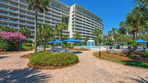 Exterior - Spacious 2BR Condo w/ Partial Gulf Views, Pool, Across the Street From Beach! (Destin)
