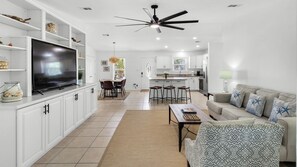 House, Multiple Beds, Kitchen, Garden View (Sea Jam) | Living area | 42-inch flat-screen TV with digital channels - Spacious Comforts ~ 4br/4ba ~ Perfect for Family - Private Home in Pcb! (Panama City Beach)