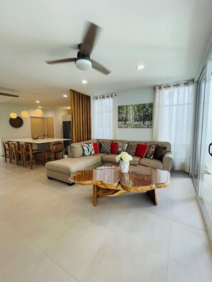 Family House, 3 Bedrooms, Private Pool | Living area | Flat-screen TV - Casa Lapa Roja (Jacó)